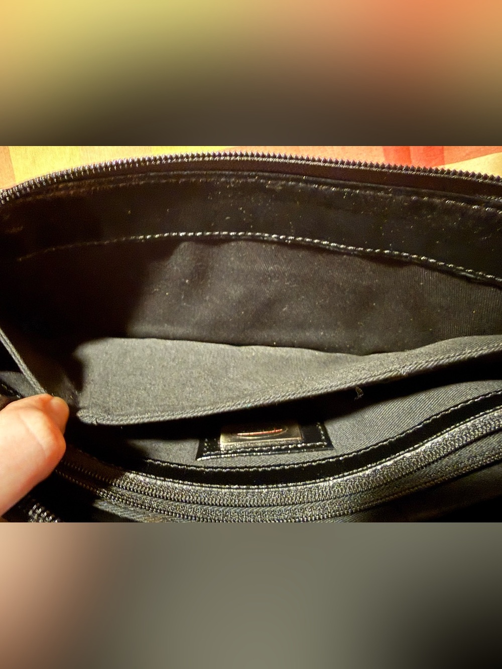 Talbots Black Quilted Patent Leather Clutch Wallet - Picture 12 of 12